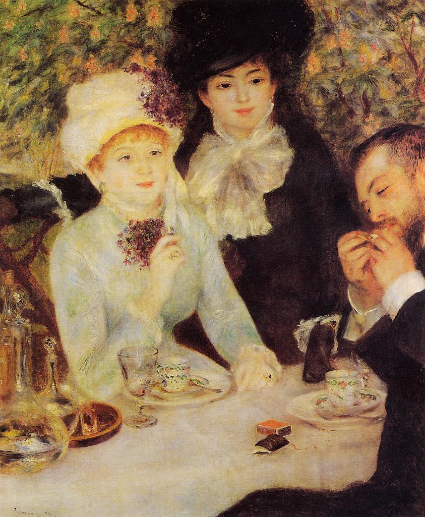 The End of Lunch - Pierre-Auguste Renoir painting on canvas